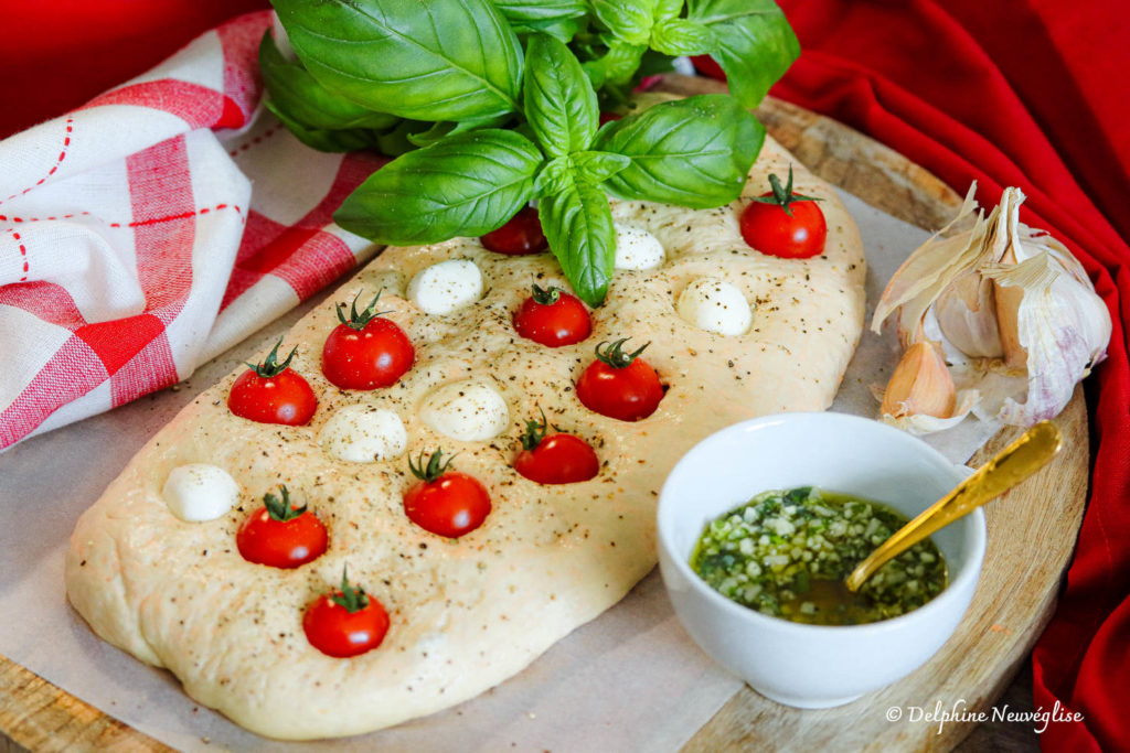 Préparation de la focaccia