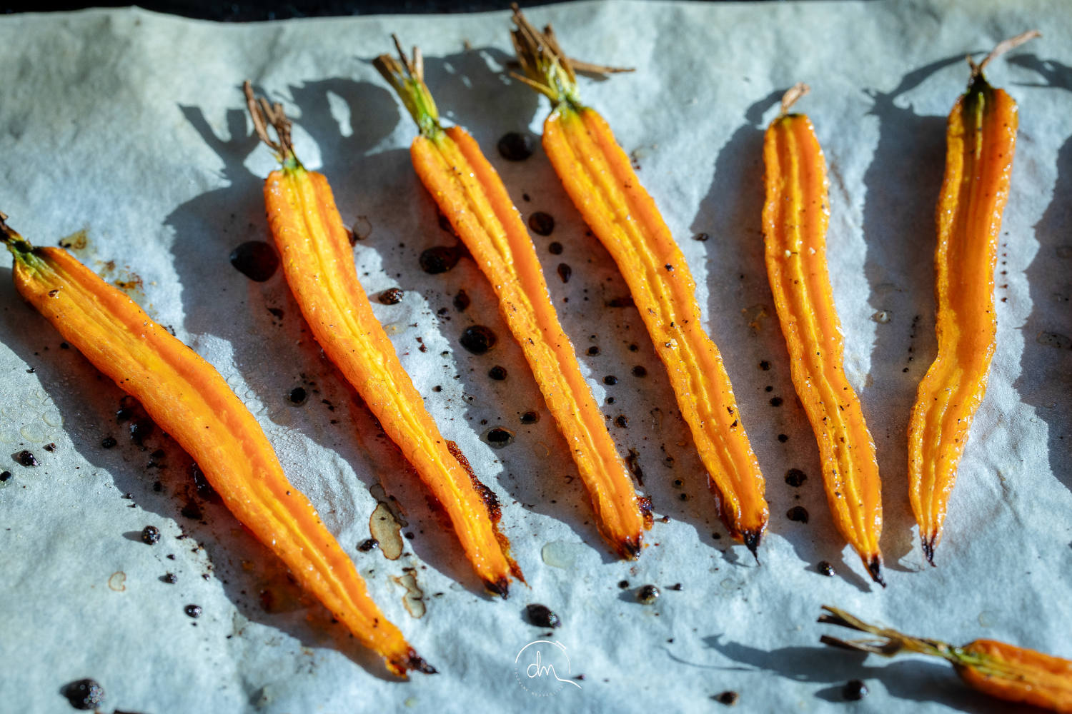 Carottes rôties au miel de châtaigne